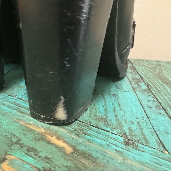 Vintage 725 Originals Black Chunky Heeled Loafers Size 9 - Picture 7 of 15